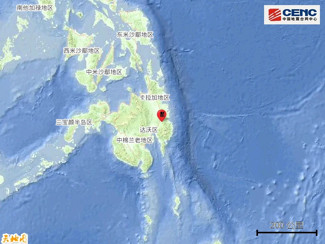 又一地区地震，菲律宾棉兰老岛发生6.0级地震