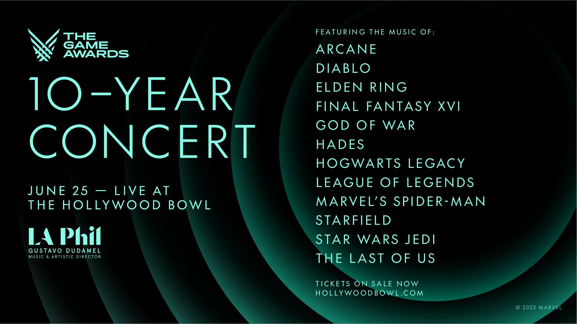 TGA十周年音乐会阵容公布，包括《艾尔登法环》、《最终幻想16》等游戏曲目