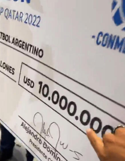阿根廷队夺冠后，南美洲足联履行诺言